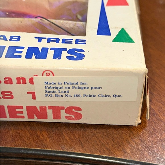 6 Vtg Xmas tree raindrop or teardrop glass ornaments- made in Poland - Picture 7 of 7